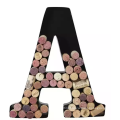 2019 Hot Sales Metal Monogram Decorative Letter Wine Cork Holder